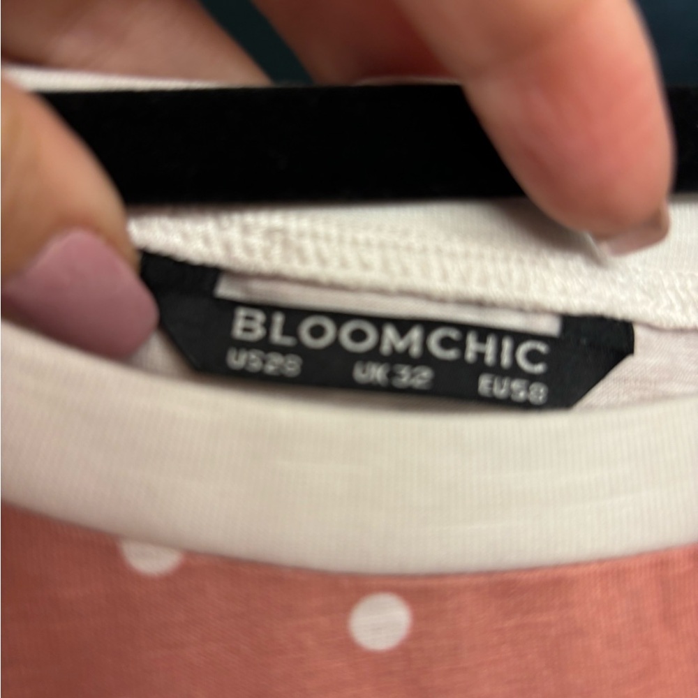 BloomChic Polka Dot Patchwork Raglan - Picture 2 of 4